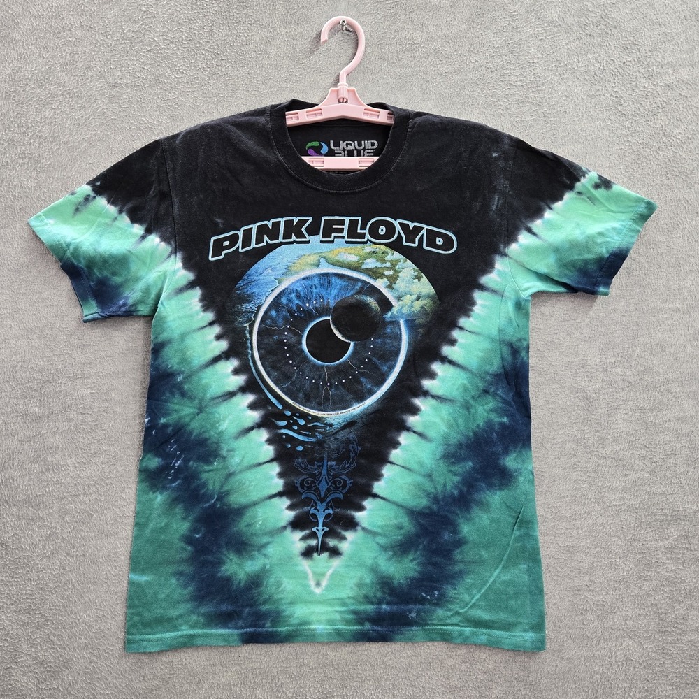 Liquid Blue x Pink Floyd Men Shirt S Multicolor Geometric Short Sleeve Logo Y2K